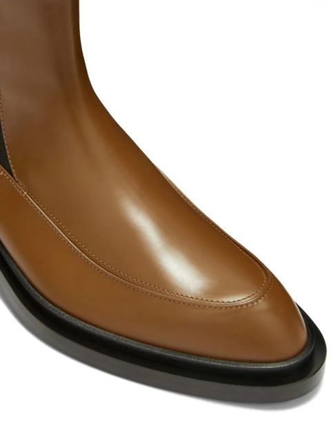 Jil Sander leather Chelsea boots - Brown