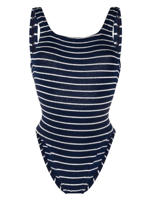 Hunza G striped square-neck swimsuit - Blue - zdjęcie produktu nr 1