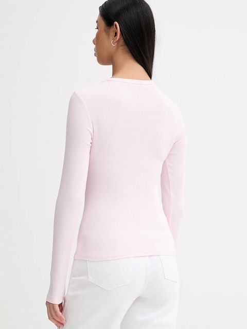 Tommy Jeans longsleeve damski kolor różowy DW0DW20178 - zdjęcie produktu nr 2