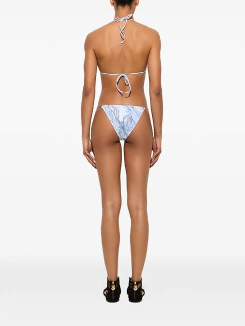 PUCCI Orchidee-print bikini bottoms - Blue