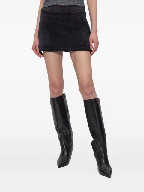 Alexander Wang embroidered cotton mini skirt - Black