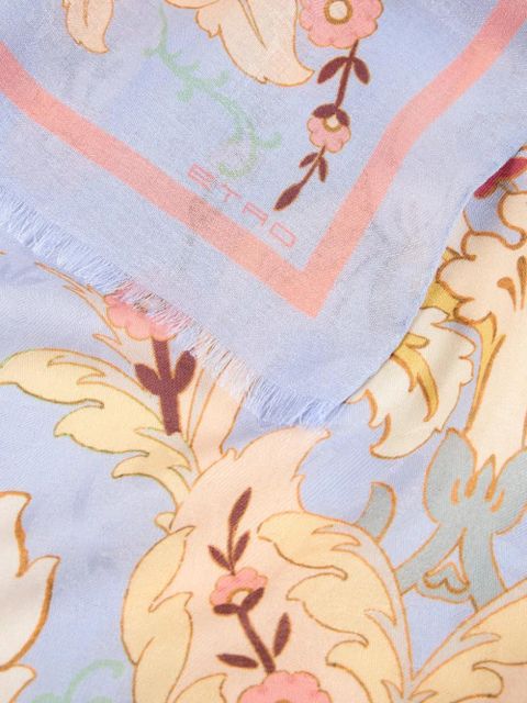 ETRO patterned-jacquard scarf - Blue - zdjęcie produktu nr 2