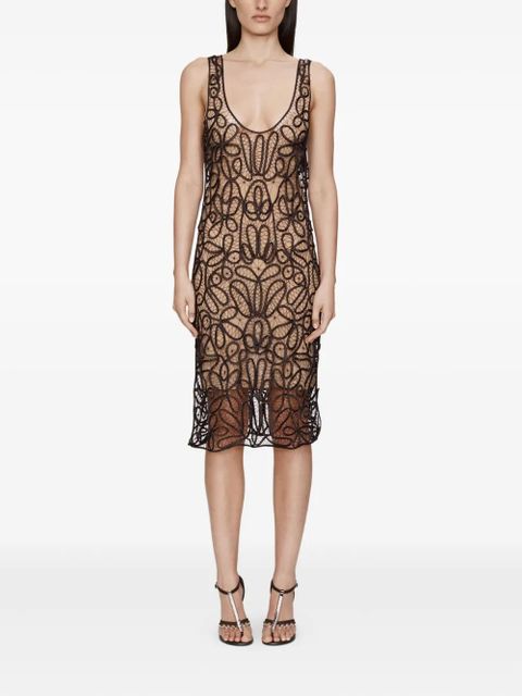 Christopher Esber Meander lace midi dress - Brown - zdjęcie produktu nr 1