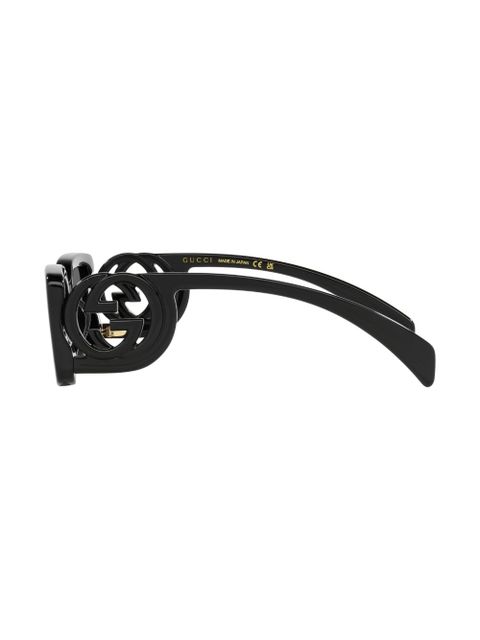 Gucci Eyewear Interlocking G rectangle-frame sunglasses - Black