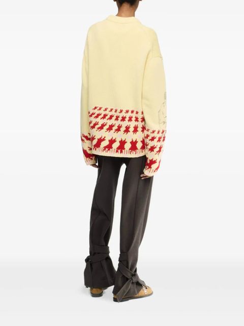 JW Anderson patterned-intarsia jumper - Yellow