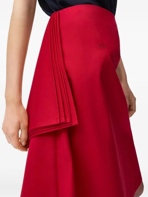 LOEWE draped-detail midi skirt - Red