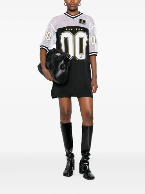 Off-White mesh-panel number-print dress - Black