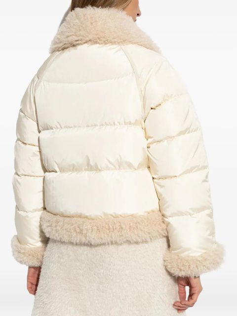 Moncler Rubrouk faux-shearling collar jacket - Neutrals