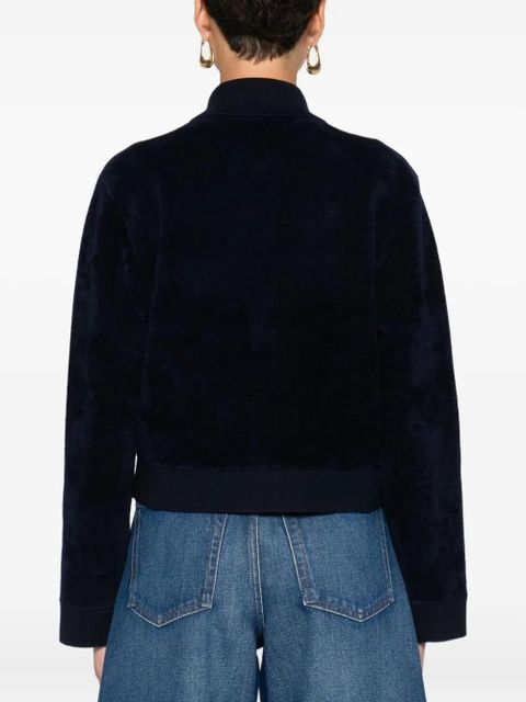 Maje velvet cropped jacket - Blue - zdjęcie produktu nr 2