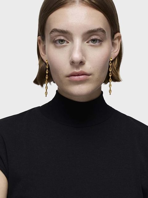 Tous kolczyki ze srebra pokrytego złotem Manifesto