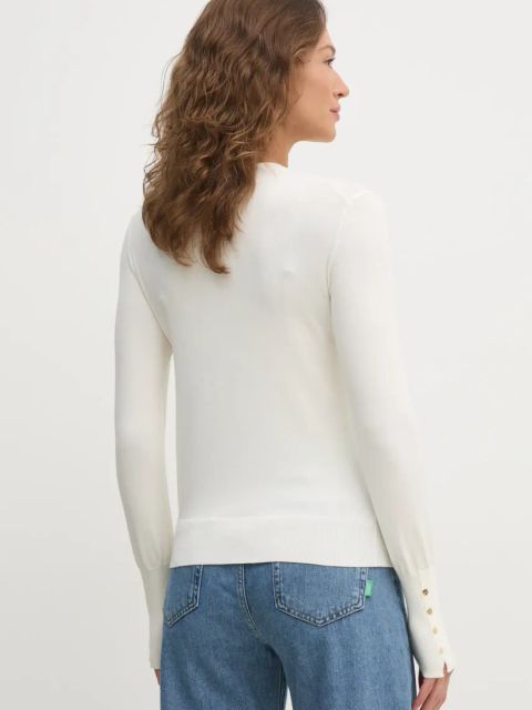 United Colors of Benetton sweter damski kolor beżowy lekki 104HD10CB