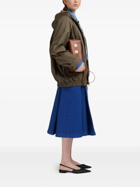 Marni hooded zip-up jacket - Brown