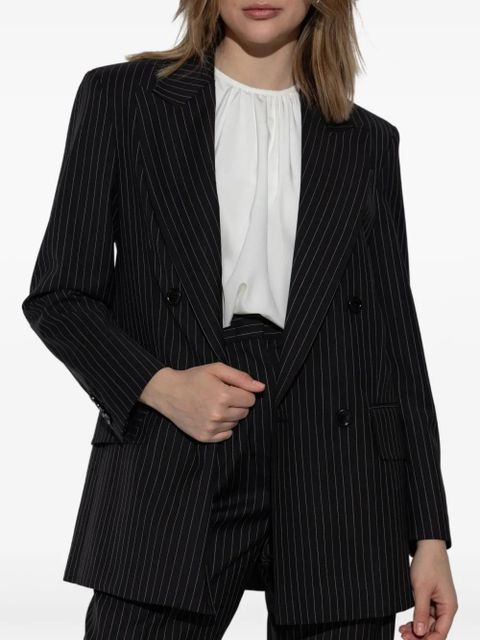 Max Mara pinstriped double-breasted blazer - Black - zdjęcie produktu nr 2
