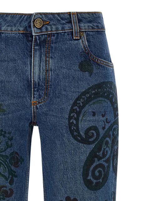 ETRO paisley print jeans - Blue