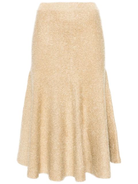 KHAITE Cadence A-line brushed skirt - Neutrals - zdjęcie produktu nr 1