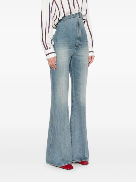 Alexander McQueen Fold Over Waist jeans - Blue