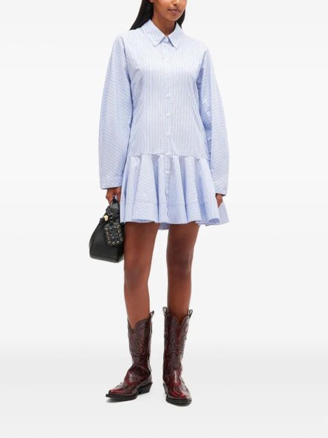 GANNI striped mini shirt dress - Blue - zdjęcie produktu nr 2