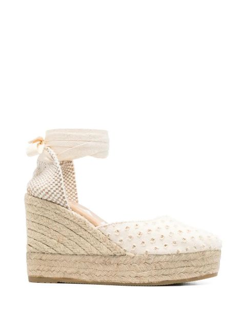 Manebi Yucatán lace-up heeled espadrilles - Neutrals - zdjęcie produktu nr 1