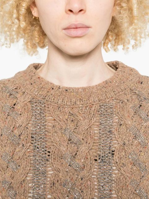 PINKO cable-knit sweater - Neutrals