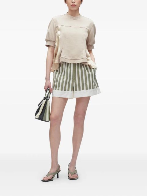 3.1 Phillip Lim panelled cotton T-shirt - Neutrals