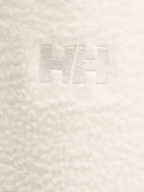 Helly Hansen bluza polarowa MAUD PILE kolor beżowy z kapturem gładka 54623