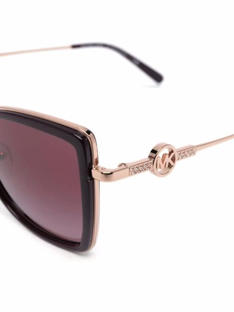 Michael Kors logo-arm sunglasses - Gold