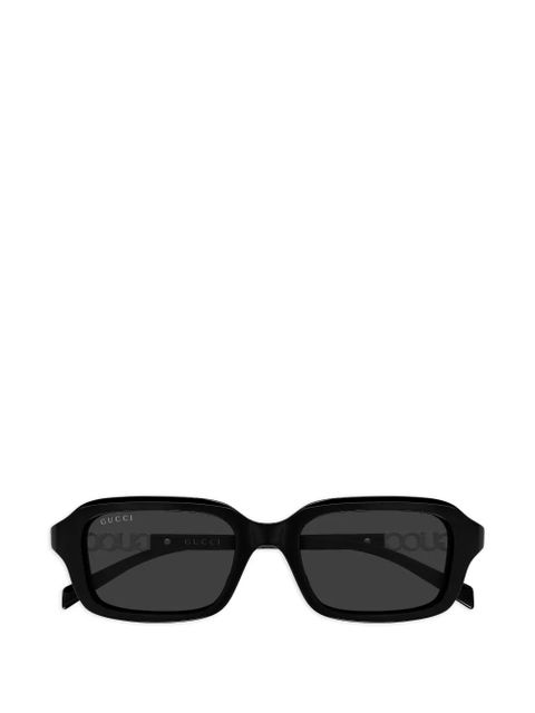 Gucci Eyewear logo rectangle-frame sunglasses - Black - zdjęcie produktu nr 1