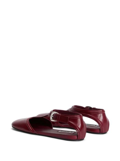 Jil Sander Mary Jane ballerina shoes - Red