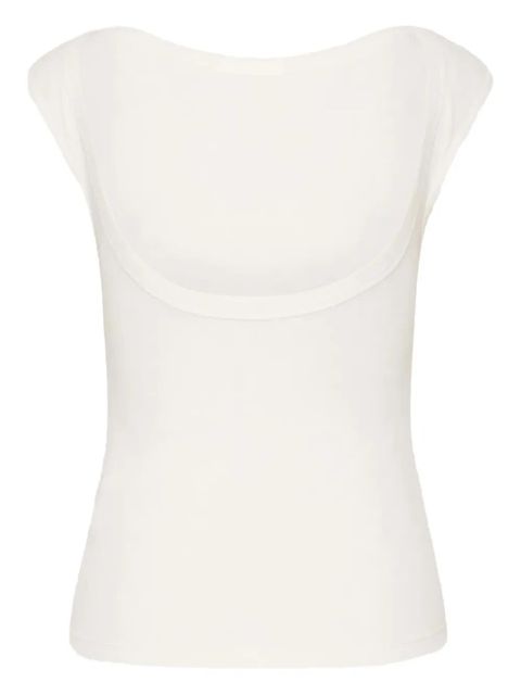 St. Agni scoop-back top - White