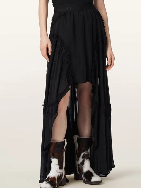 AllSaints spódnica asymetryczna z wiskozy DORINA - zdjęcie produktu nr 1