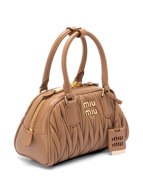 Miu Miu Arcadie leather tote bag - Neutrals