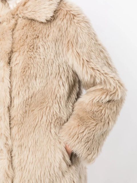 Yves Salomon button-up wool coat - Neutrals