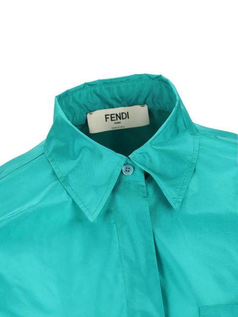 FENDI silk long-sleeve shirt - Blue