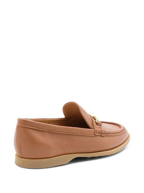 Tod's logo-plaque loafers - Brown