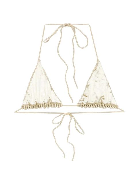 Isa Boulder macramé triangle bikini top - Neutrals - zdjęcie produktu nr 2