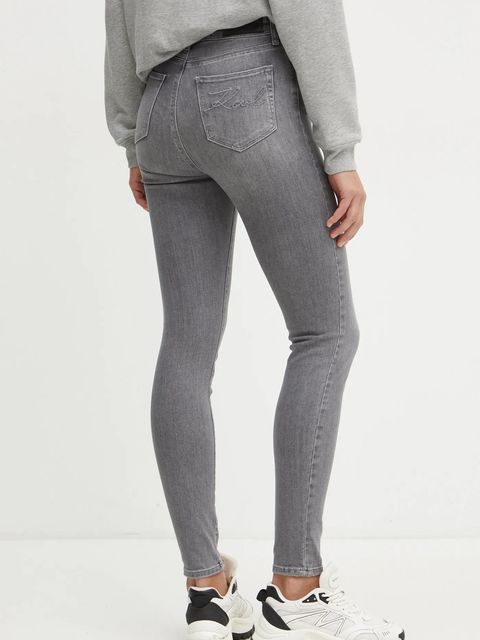Karl Lagerfeld jeansy damskie kolor szary A1W10077