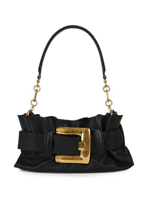Balmain mini Anthem buckled leather shoulder bag - Black - zdjęcie produktu nr 1