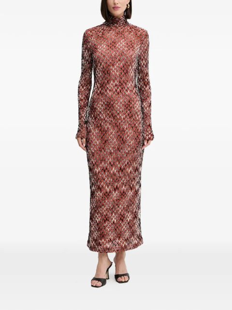 Missoni long-sleeve patterned midi dress - Brown - zdjęcie produktu nr 1