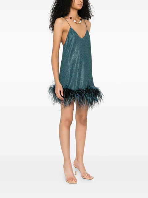 Oséree V-neck mini dress - Blue - zdjęcie produktu nr 2