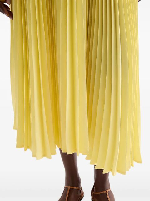 Jil Sander pleated midi skirt - Yellow