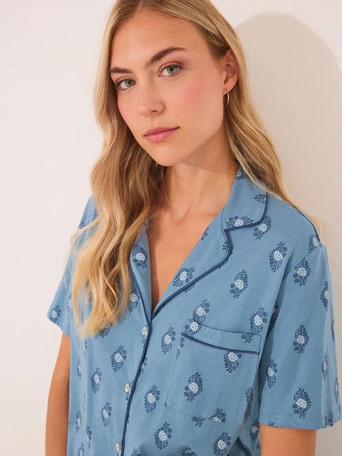 women'secret piżama damska kolor niebieski bawełniana 3592389 - zdjęcie produktu nr 2