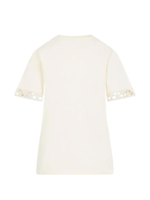 Moncler lace pocket T-shirt - Neutrals - zdjęcie produktu nr 2