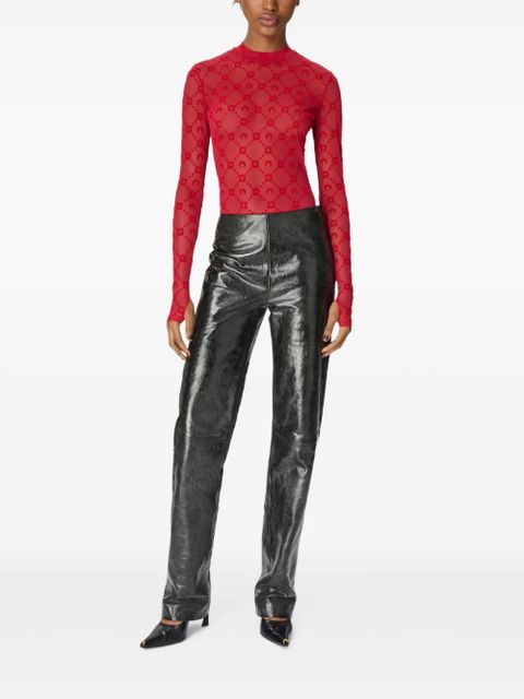 Marine Serre Glossy Moon trousers - Black