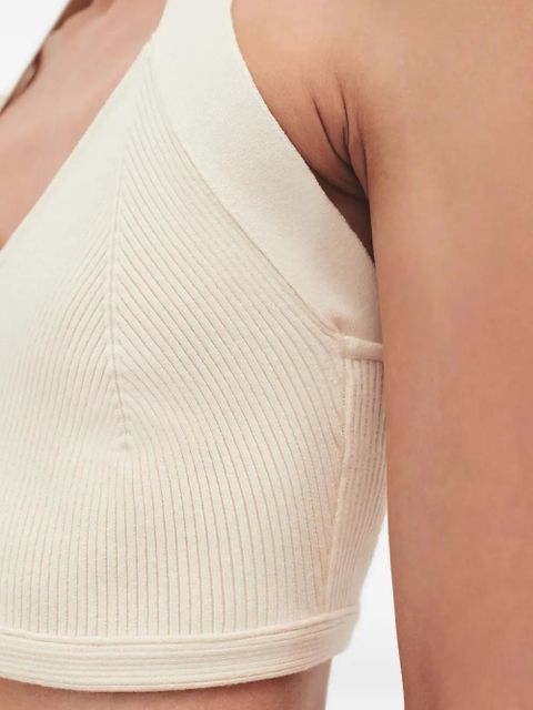 WARDROBE.NYC ribbed halterneck top - Neutrals