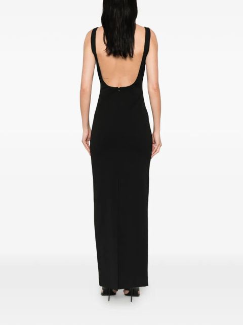 Solace London Aneila square-neck maxi dress - Black