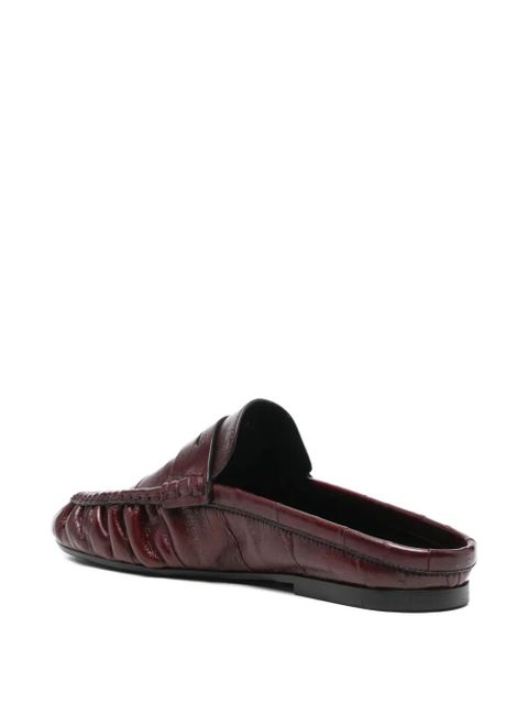 Saint Laurent Le Loafer round-toe mules - Red