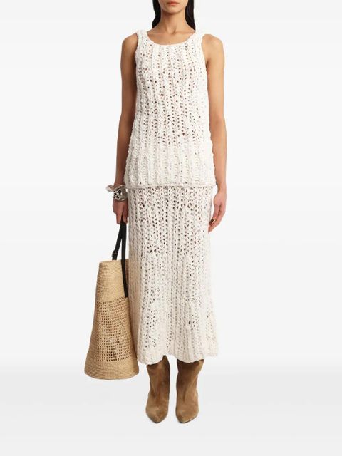 KHAITE knitted evita top - Neutrals