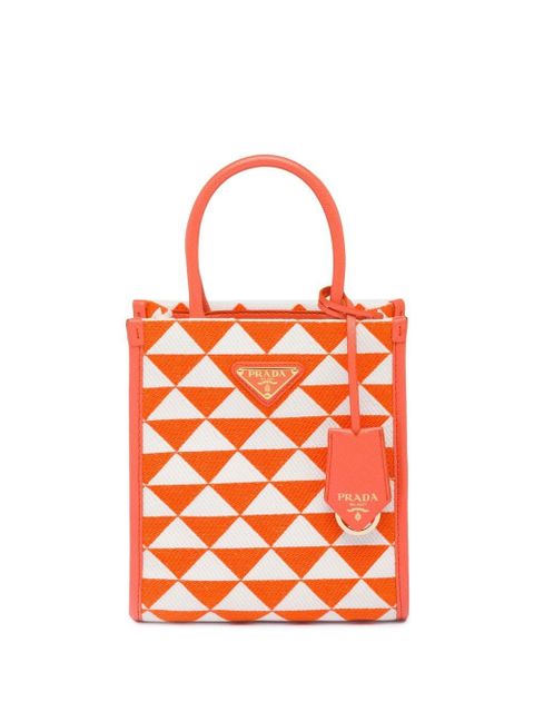 Prada Symbole embroidered mini bag - Orange - zdjęcie produktu nr 1