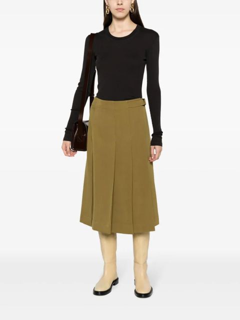 LEMAIRE pleated wool wrap skirt - Green - zdjęcie produktu nr 2