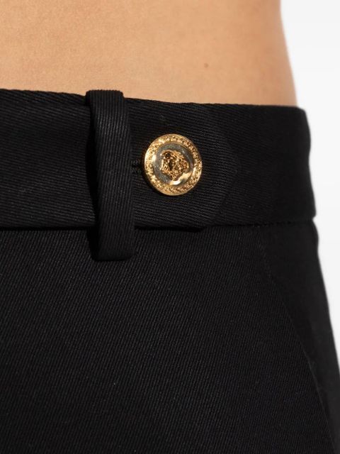 Versace Medusa-button panel trousers - Black